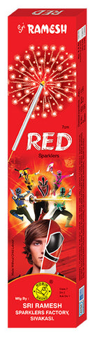 Red 07 cm Sparklers (Set of 10 Boxes)
